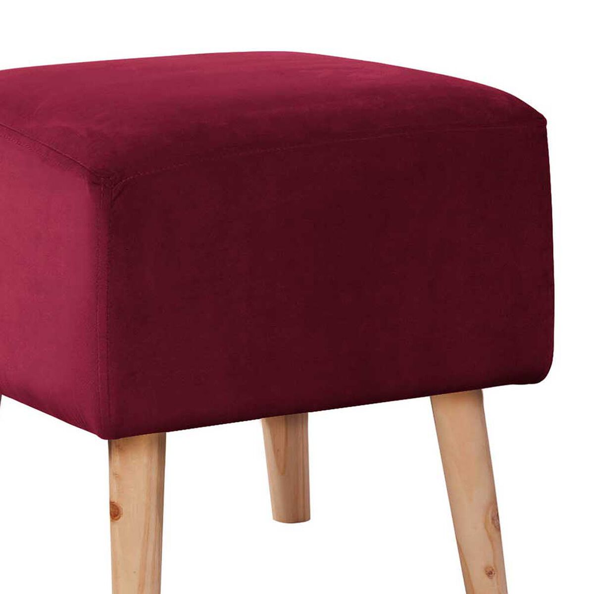 Pouf Latam Home Burdeos Tela Velvet Burdeo