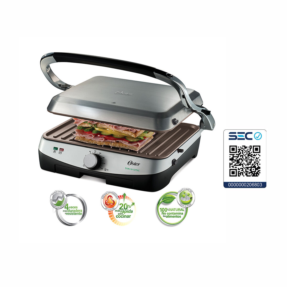 Plancha y Parrilla Eléctrica Oster CKSTPA4881