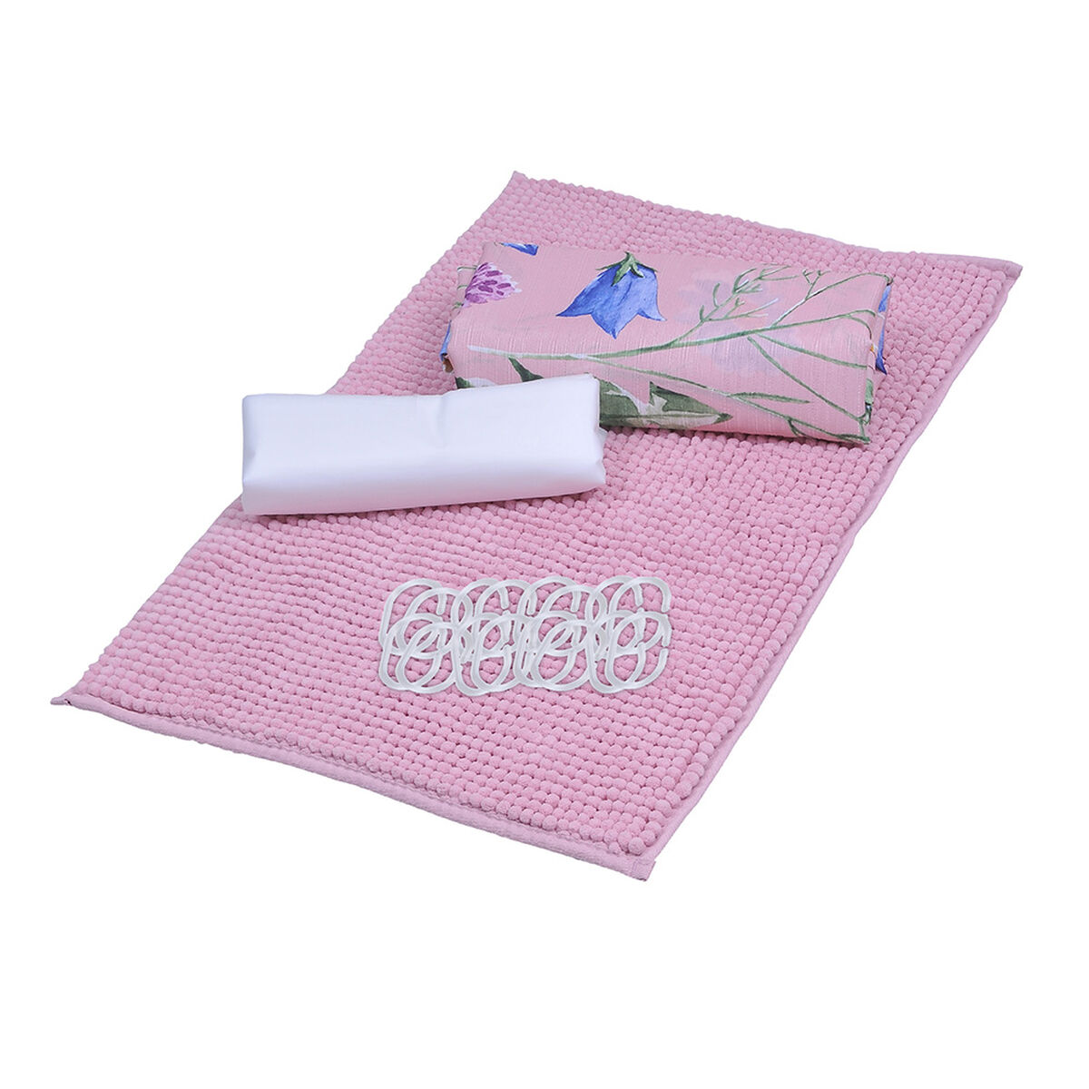 Set Cortina de Ba&ntilde;o 4 Piezas Caja Mashini Manzanilla