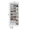Zapatero Home Mobili Duetto 1 Puerta con Espejo Blanco