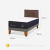 Cama Europea CIC 1,5 Plaza Super Premium +  Respaldo Baker