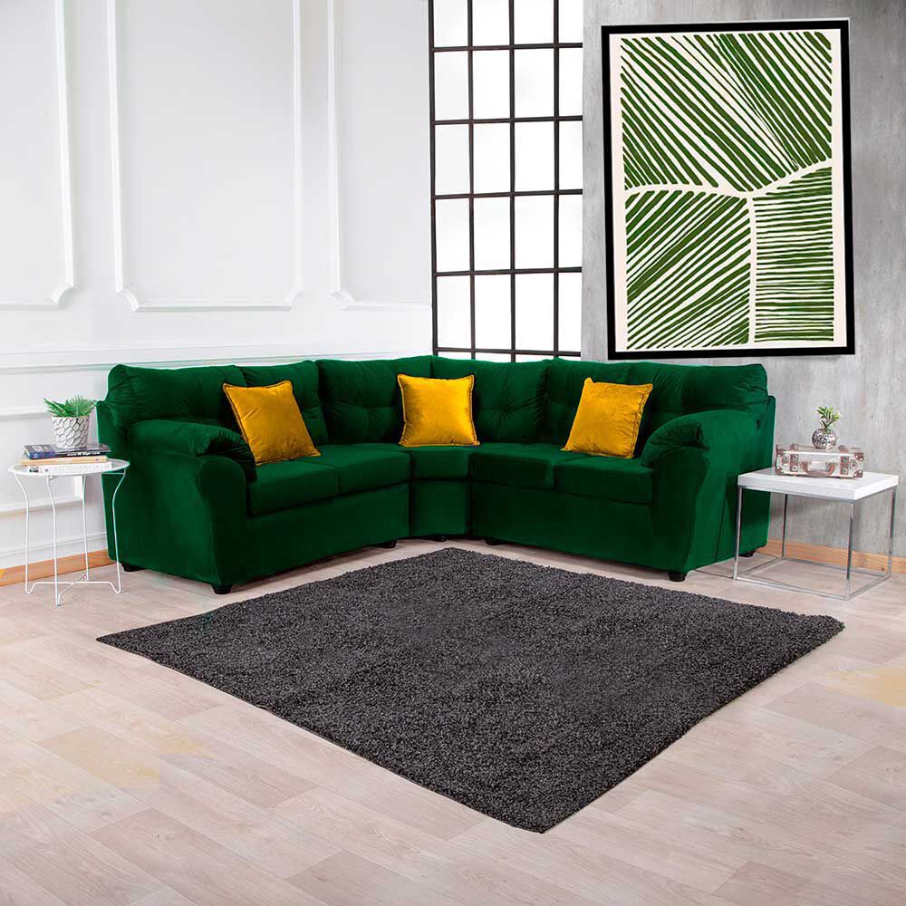Sofá Seccional Muebles MPR Alerce 5 Verde Esmeralda