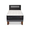 Cama Europea CIC 1,5 Plazas Premium + Respaldo Munich Negro