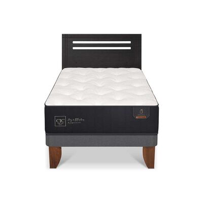 Imagen 1 del producto Cama Europea CIC 1,5 Plazas Premium + Respaldo Munich Negro