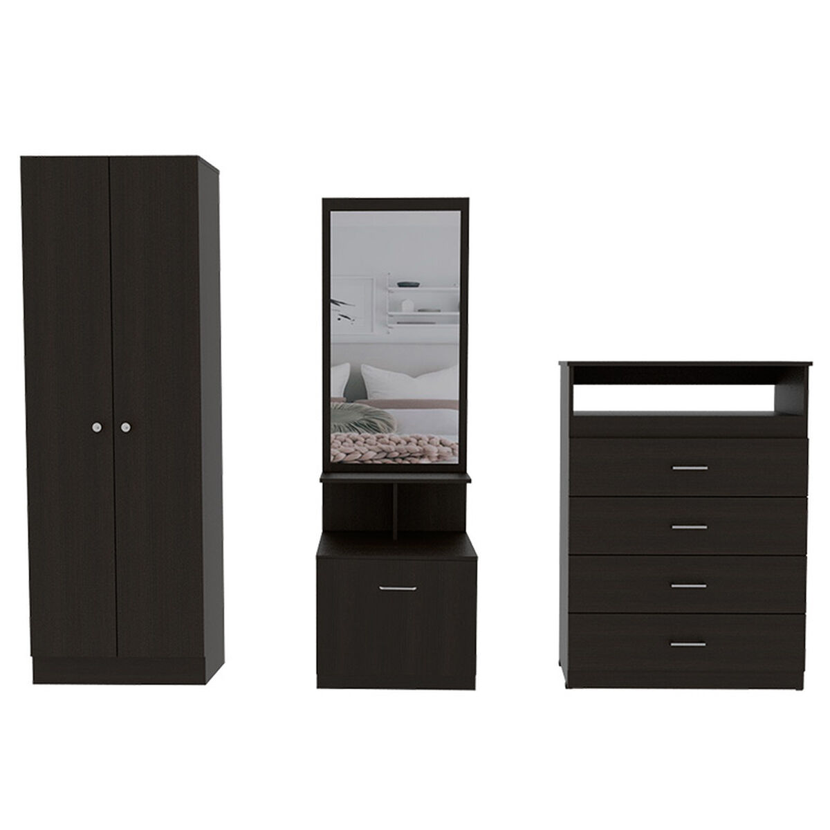 Set Clóset + Zapatero Cómoda + Cómoda