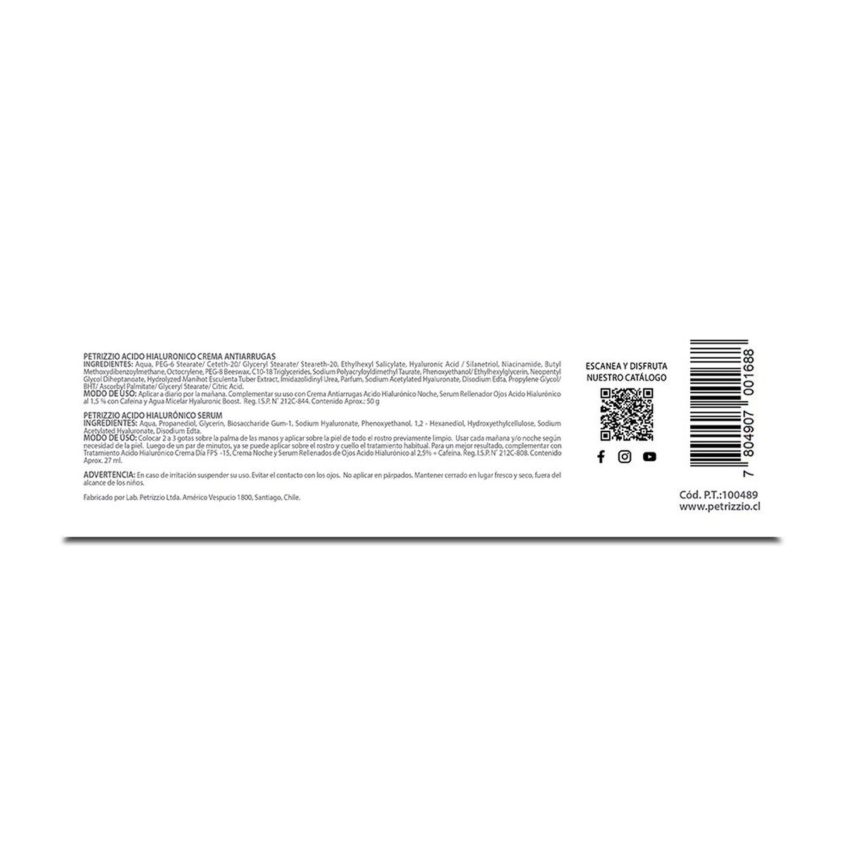 Set Skin Routine Ácido Hialurónico Crema + Sérum