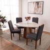 Juego de Comedor Roca Toledo 4 Sillas Ceniza