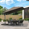 Quitasol Lateral Vincenzi Khaki 300 x 300 cm Café