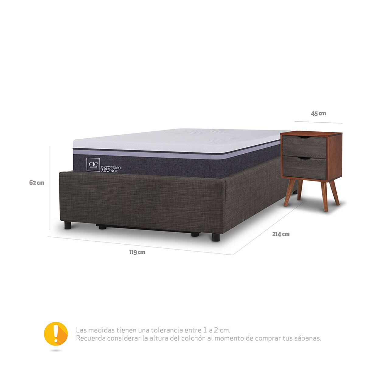Space Box CIC 1,5 Plazas Ortopedic Advance