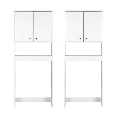 Combo 2 Estantes de Baño CIC 2 Puertas Blanco