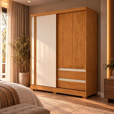 Clóset Exit Condor 3 Puertas 2 Cajones Roble Beige