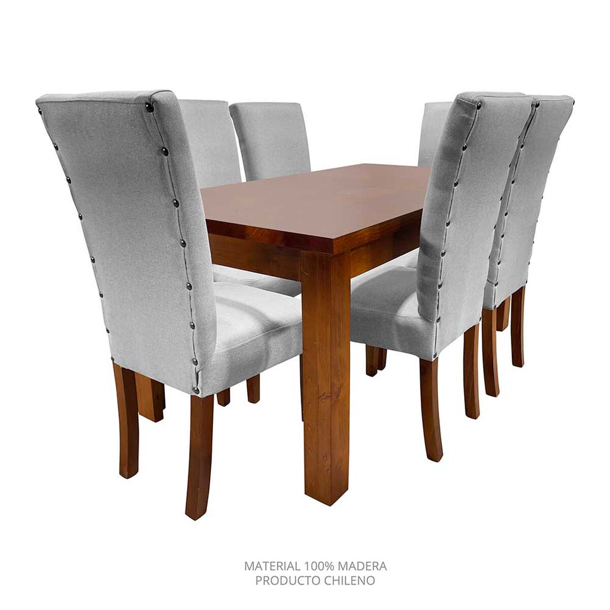 Juego de Comedor Living Factory Teka 6 Sillas Gris