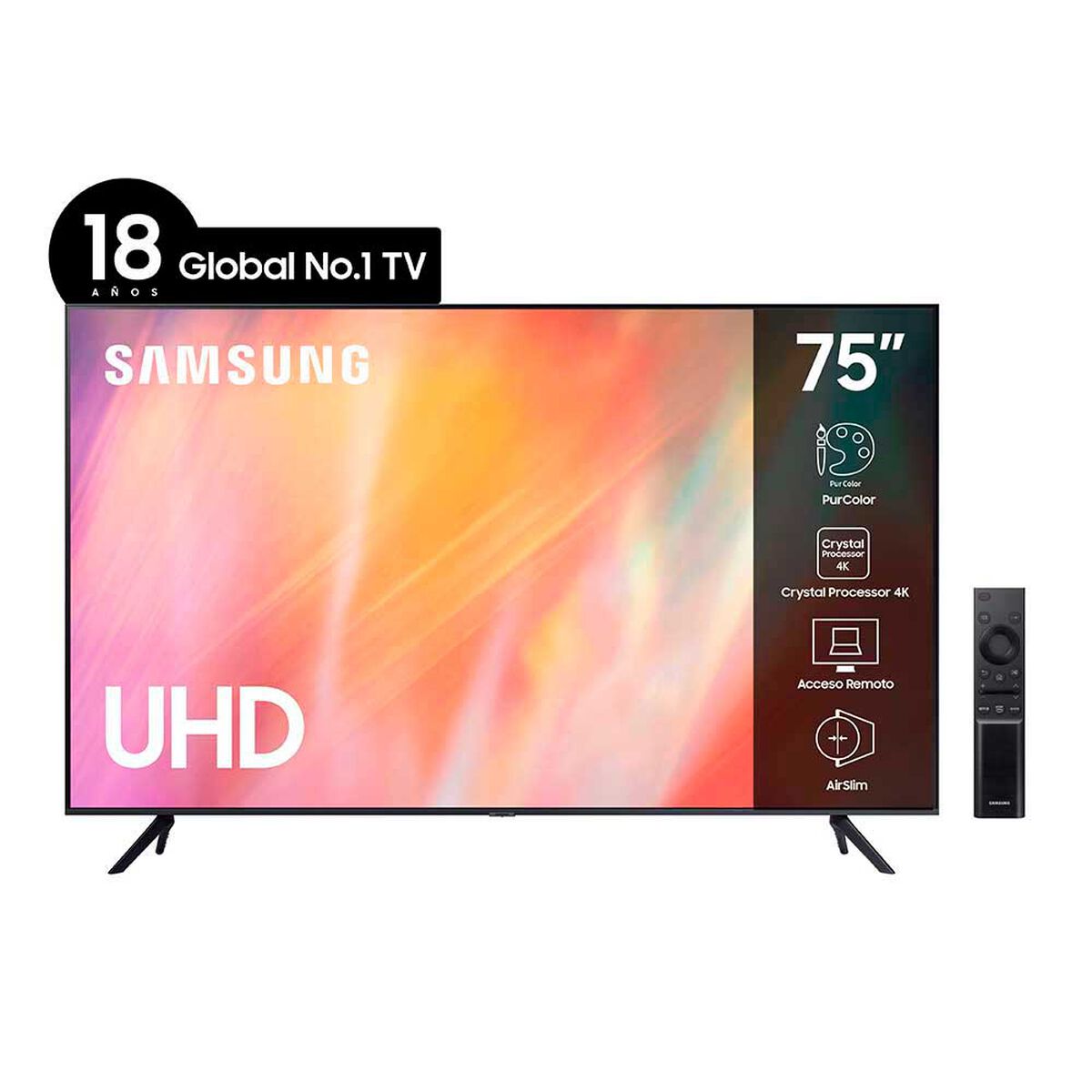 LED 75" Samsung AU7000 Smart TV UHD 4K