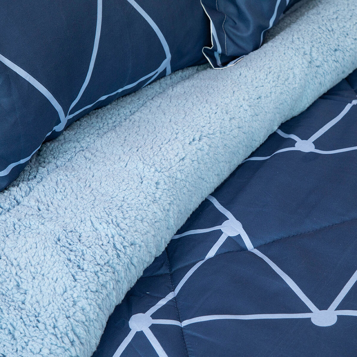 Plumón Doral King Senses Azul y Celeste