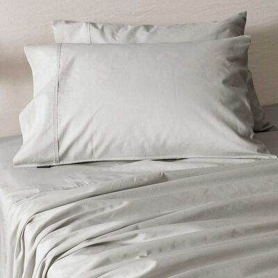 Juego de Sábanas Liso SoHome 180 Hilos 2 Plazas Gris