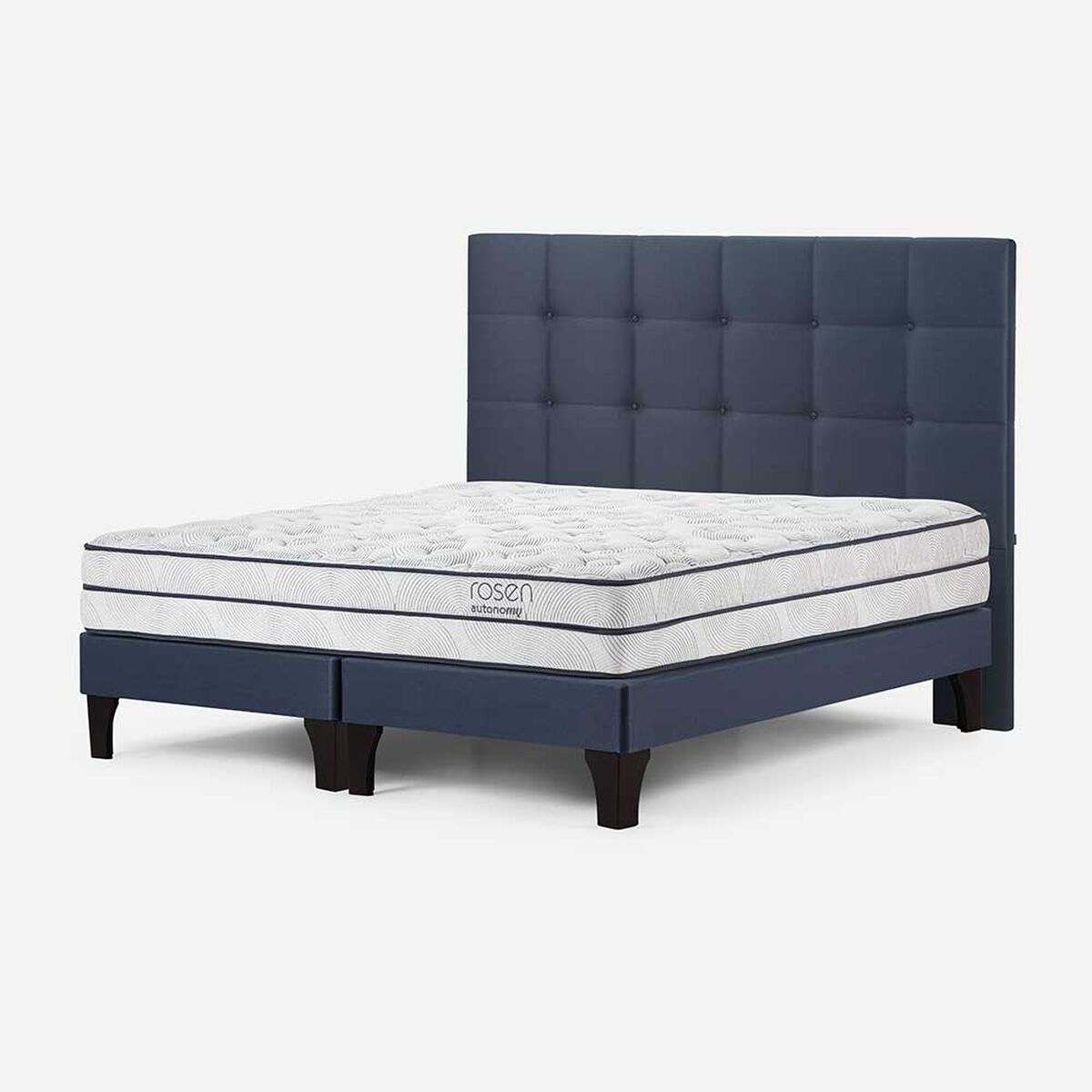 Cama Europea Rosen Base Dividida Súper King Autonomy Sky + Respaldo