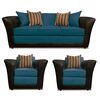 Juego de Living Elegant Detail Minesota Sofá 3 Cuerpos + Dos Sillones 1 Cuerpo Azul
