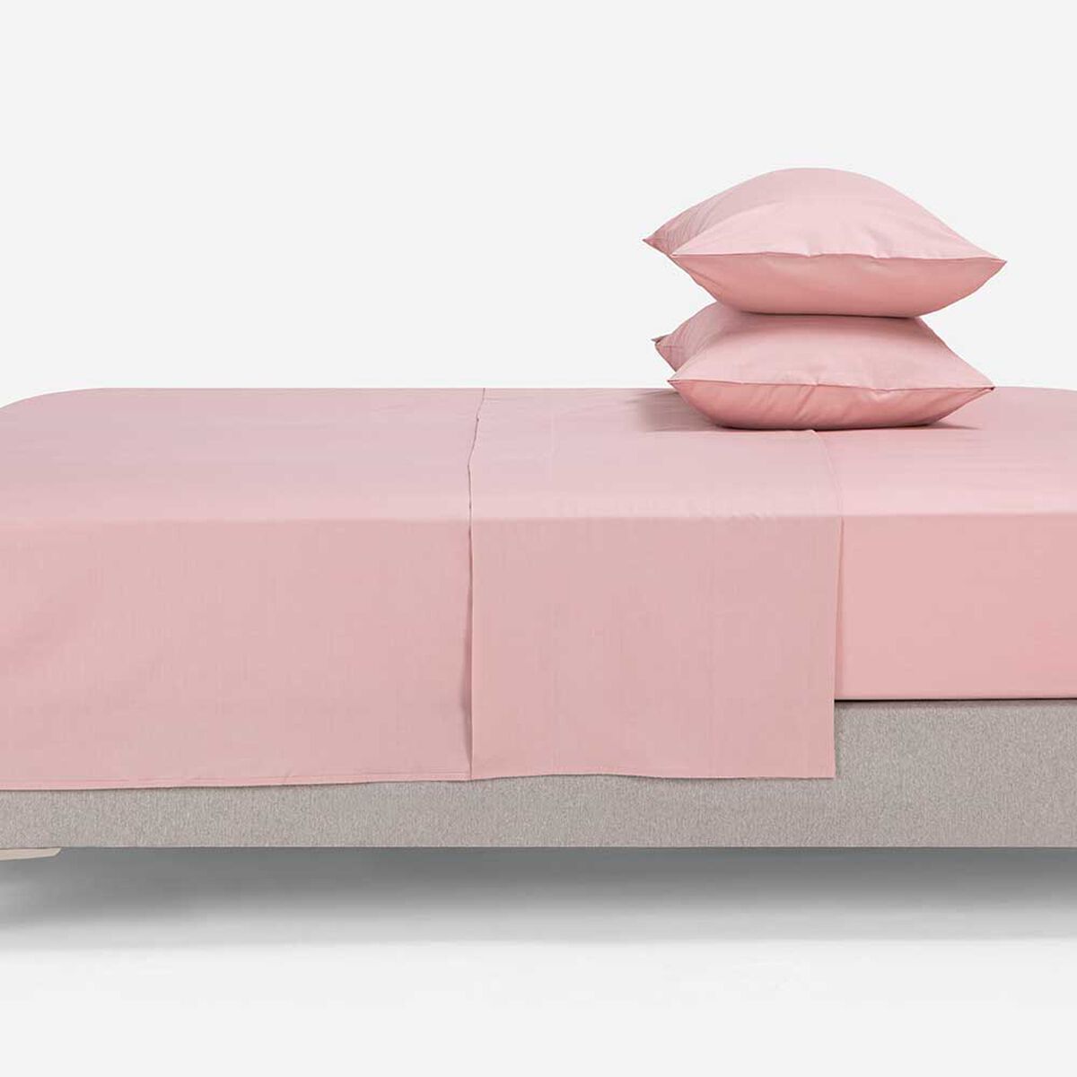 Juego de Sábanas Rosen 144 Hilos 2 Plazas Polycotton Lisa Rosa