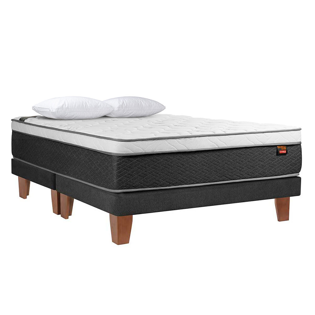 Cama Europea Celta Everest Cobre King + 2 Almohadas Cotton 50 x 90 cm