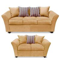 Juego de Living Elegant Detail Minesota Sofá 3 Cuerpos + Sofá 2 Cuerpos Beige