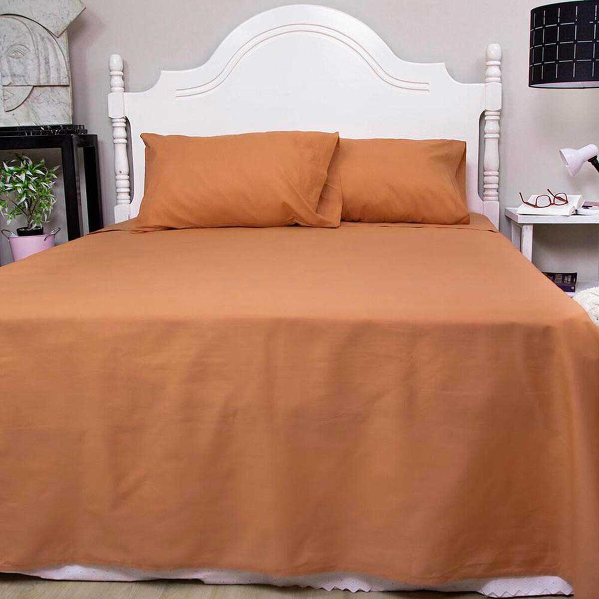 Juego de S&aacute;banas Doral 144 Hilos King Color Vivo 144 Hilos  Rojo