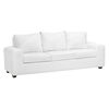 Juego de Living Innovamuebles Kahlo Sofá 3 Cuerpos + Dos Pouf 1 Cuerpo Blanco