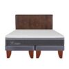 Cama Europea CIC Base Dividida King Ortopedic Advance + Respaldo Baker