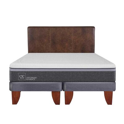 Imagen 1 del producto Cama Europea CIC Base Dividida King Ortopedic Advance + Respaldo Baker