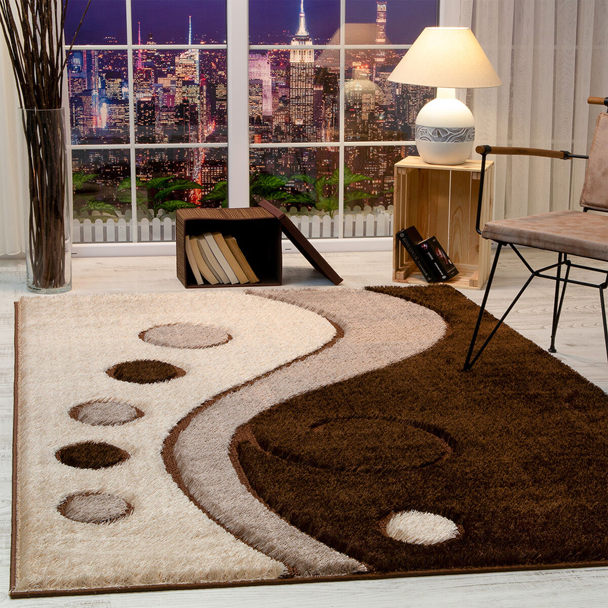 Alfombra Modalfo Exclusive Figuras Café 150x200 cm