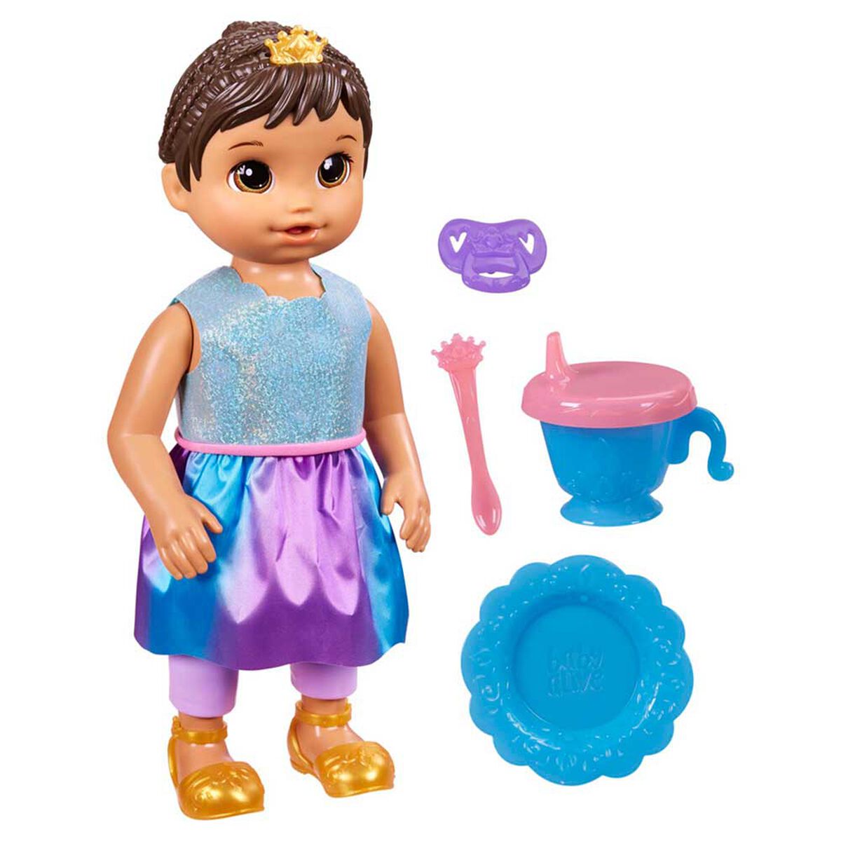 Muñeca Baby Alive Princess Ellie Bebé Cabello Castaño