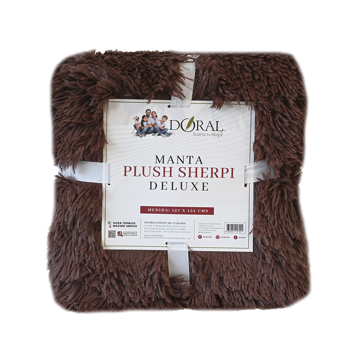 Manta Plush Sherpi Deluxe 127X152 Café