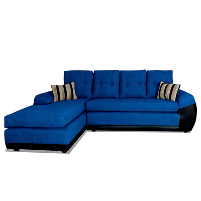 Seccional Izquierdo Elegant Houston Cheise Tela/PU 5 Cuerpos Azul
