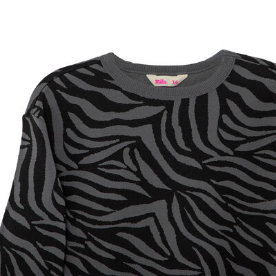 Imagen 2 del producto Polerón Sin Gorro de Algodón Niña Mila Grafito, Lila, Negro