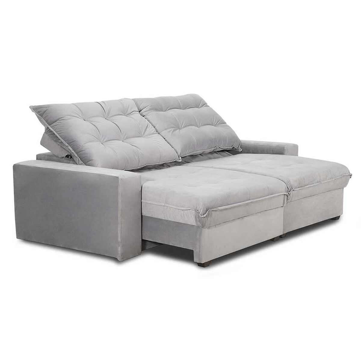 Sofá Reclinable Innovamuebles Magestic 2 Cuerpos Gris