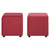 Set 2 Pouf Bodevir Cali Rojo