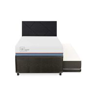 Cama Nido CIC 1,5 Plazas Excellence Plus + Respaldo Villarrica Negro