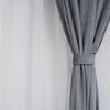 Set Cortina Doral Luciana 6 Piezas 140x220 cm Gris
