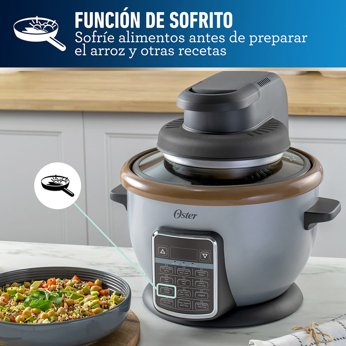 Freidora con Arrocera Oster CKSTRCAF22-052 2,2 lt.
