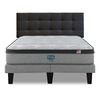 Cama Europea Simmons 2 Plazas Dreamer Plazasus Box + Respaldo Urban Marengo