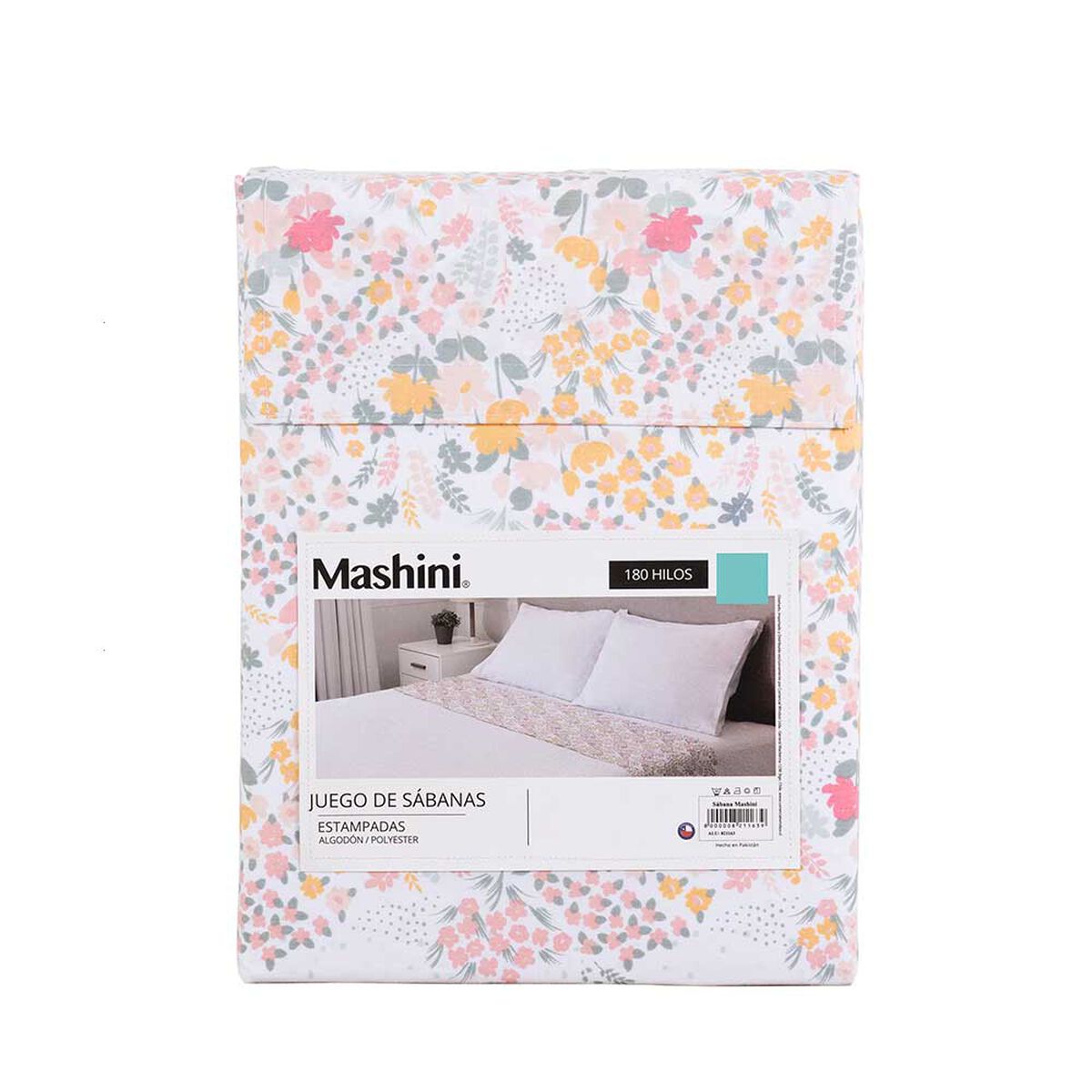 Juego de Sábanas Estampado Mashini 180 Hilos 2 Plazas Garden