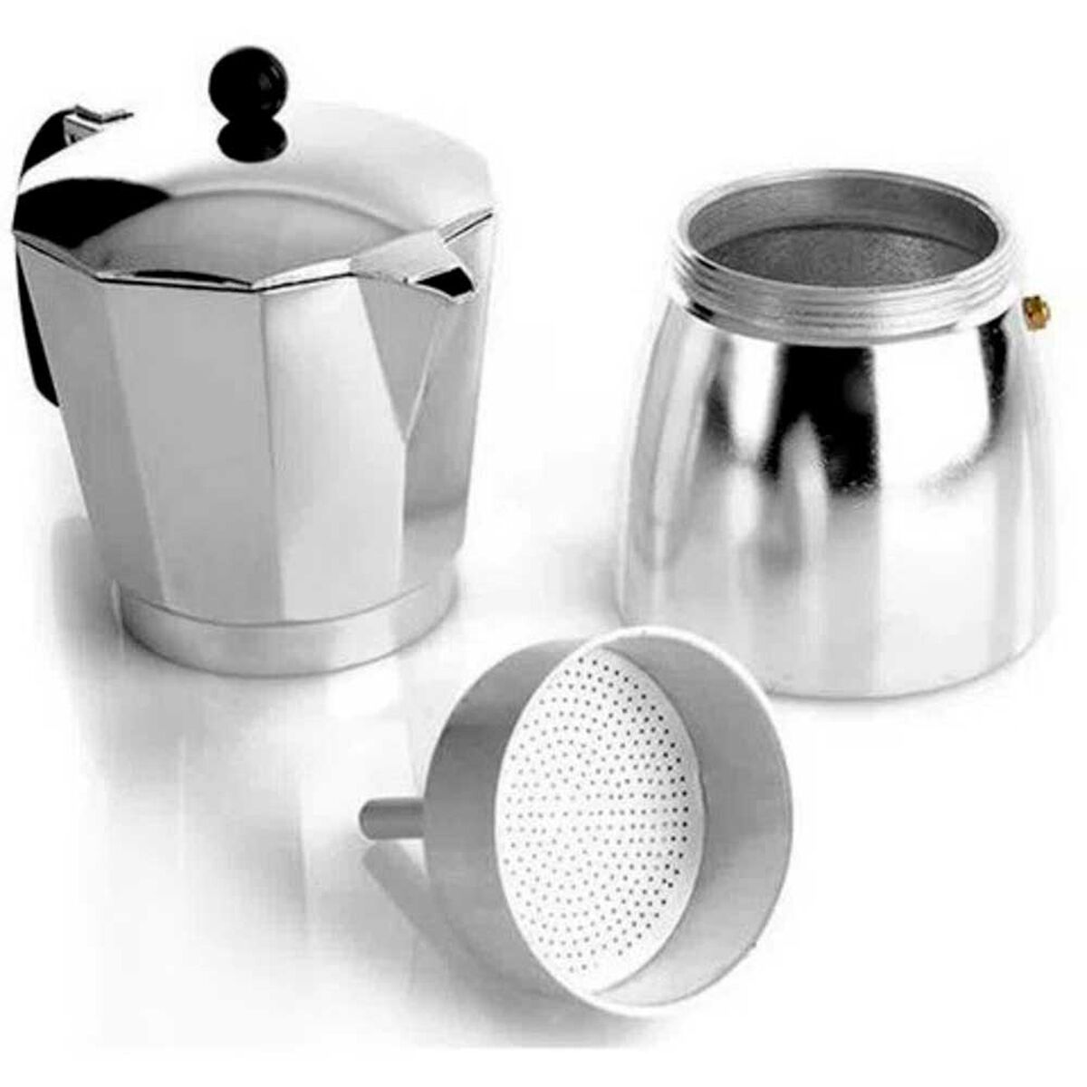 Cafetera Italiana Aluminio Fantuzzi 3 Tazas Luna