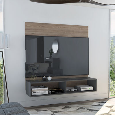 Panel TV TuHome Vassel Miel /Plomo Hasta 60"