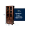 Vitrina Muebles Hema Berl&iacute;n 4 Puertas Chocolate