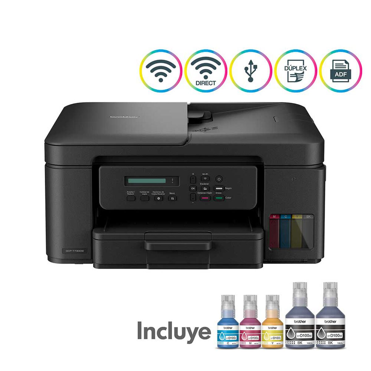 Multifuncional Brother Tinta Continua DCPT730DW Wifi, Dúplex y ADF