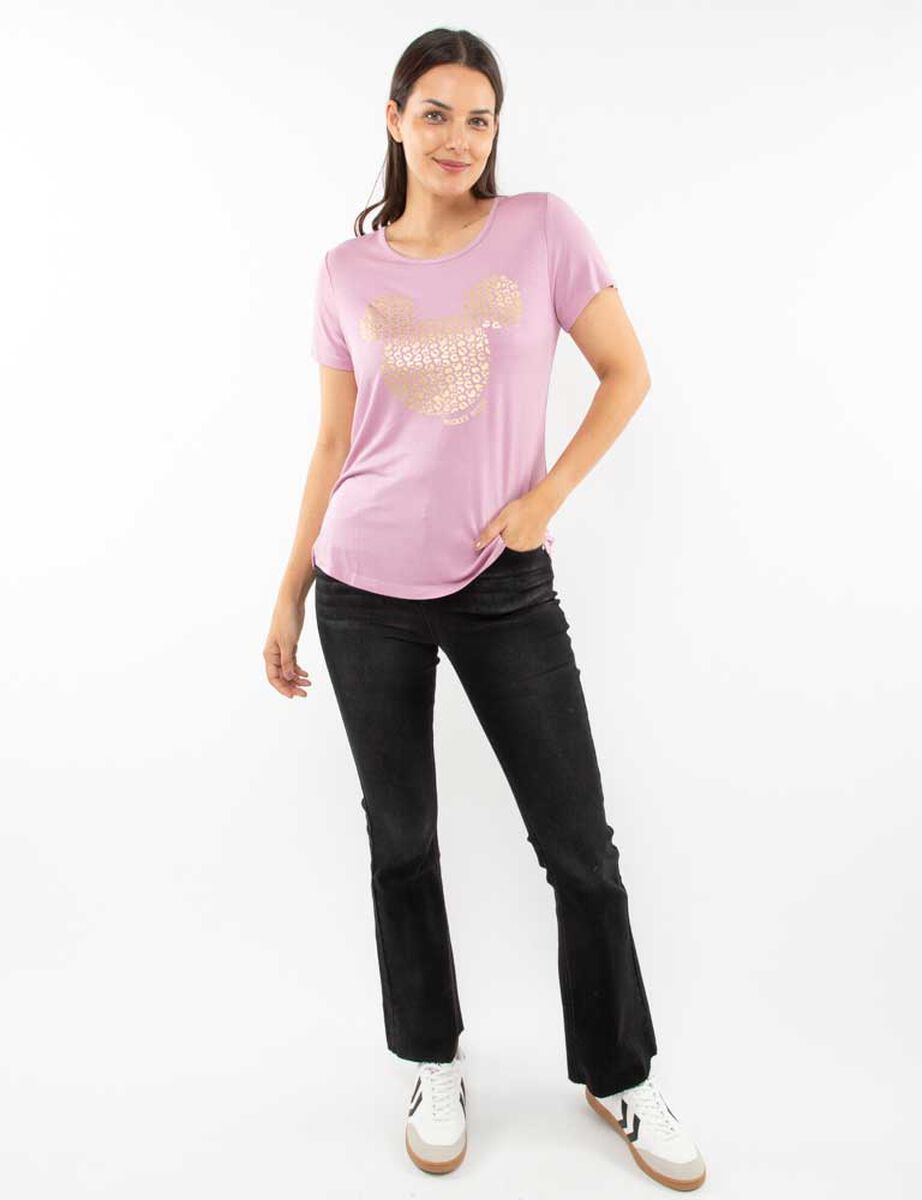 Polera Minie Mouse Manga Corta Mujer Zibel