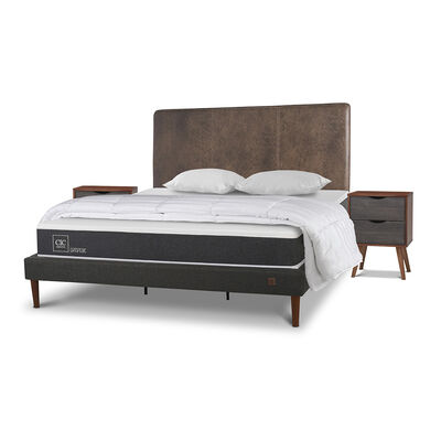 Imagen 2 del producto Cama Europea CIC King New Ortopedic + Respaldo Baker + 2 Veladores + Almohadas + Plumón