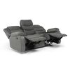 Juego de Living Reclinable Daniels Sof&aacute; 3 Cuerpos + 2 Bergers Norman Gris