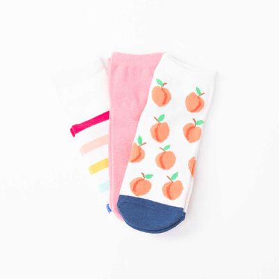 Imagen 1 del producto Pack 3 Calcetines Mujer Icono Naranjo