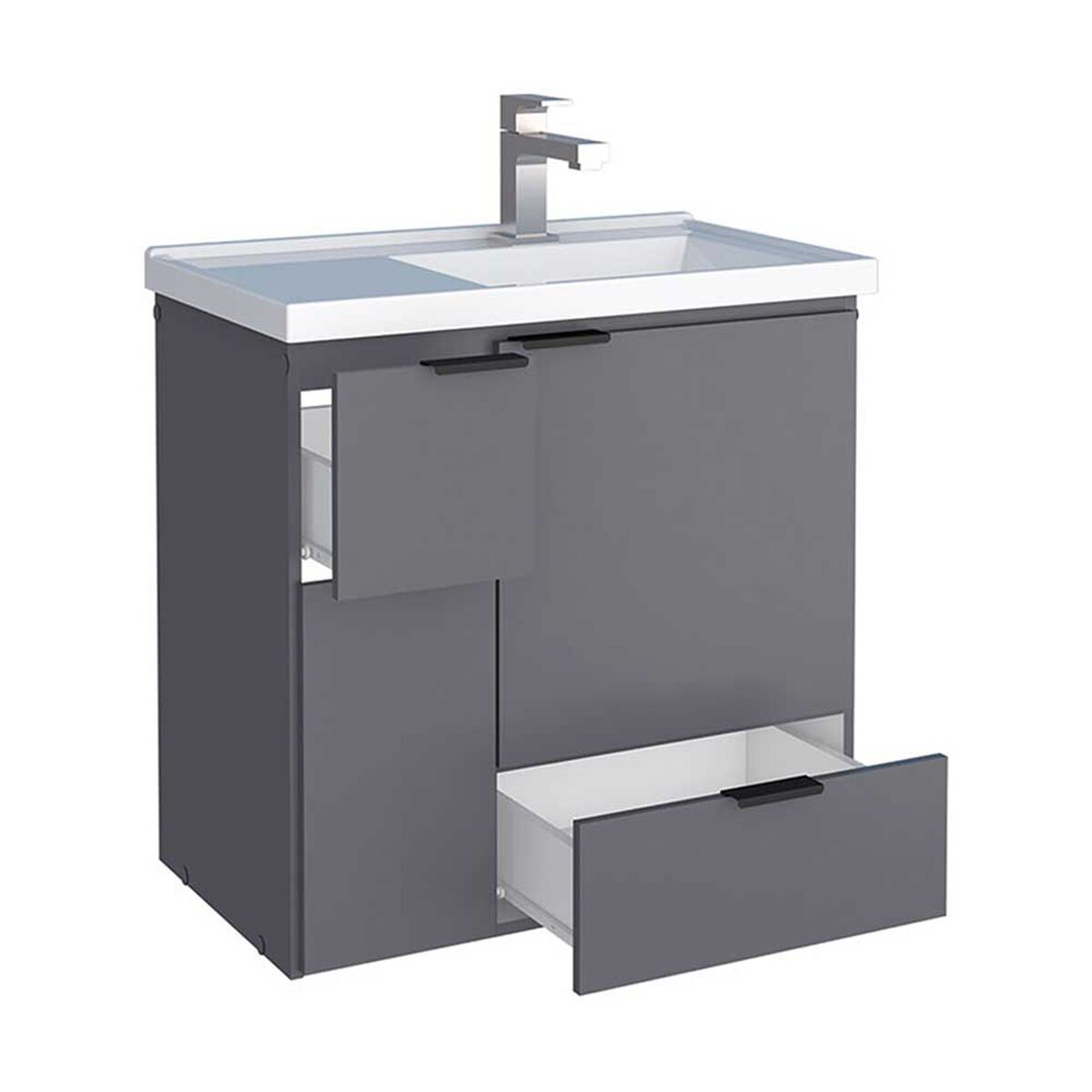 Vanitorio + Lavamanos Vekkahome Orquídea Gris