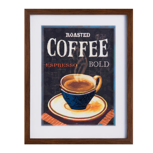 Cuadro Enmarcado Vgo Serie Café Taza Azul 43 x 53 cm